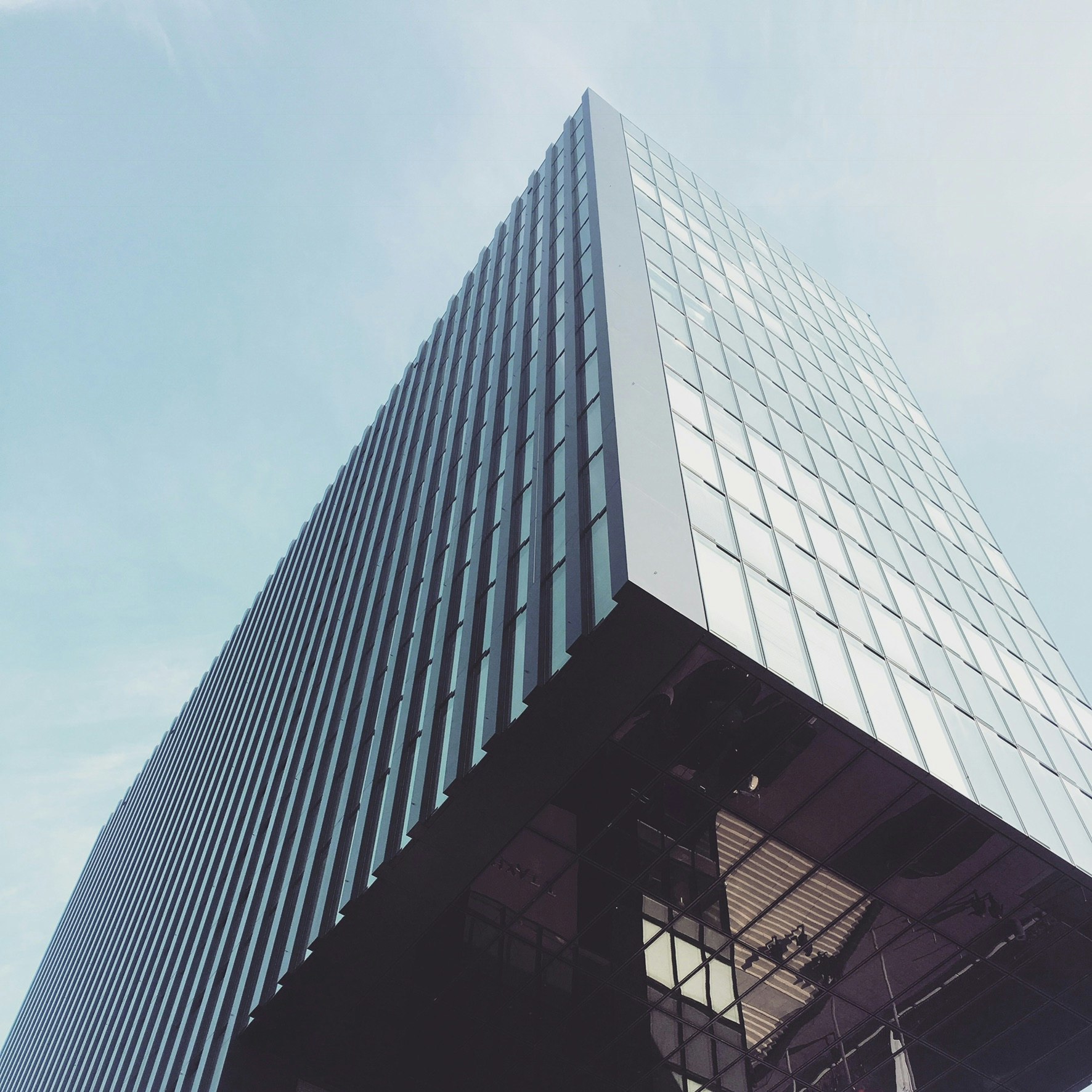 worm's-eye view photography of concrete building